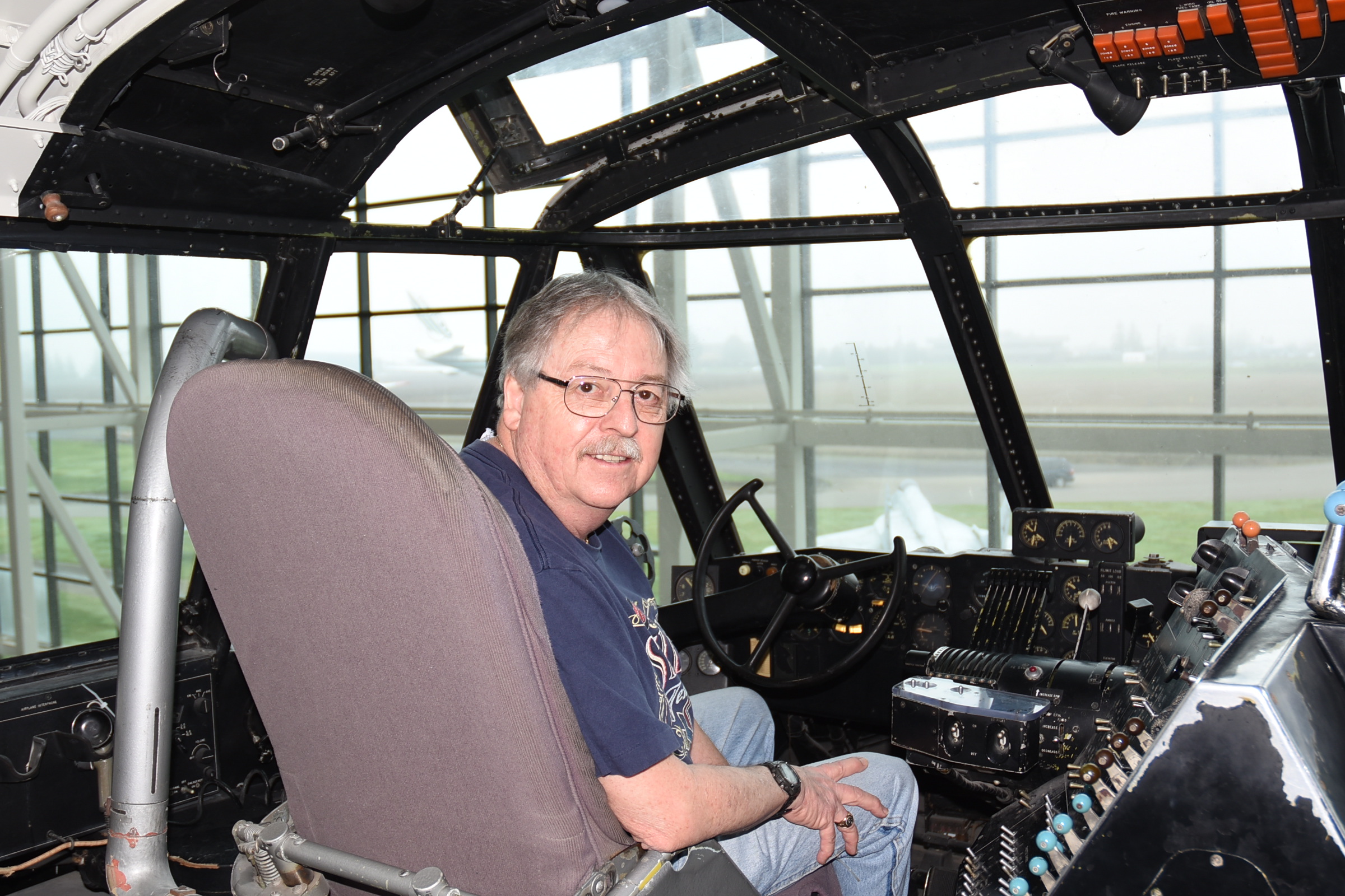 Me in the cockpit of the Spruce Goose